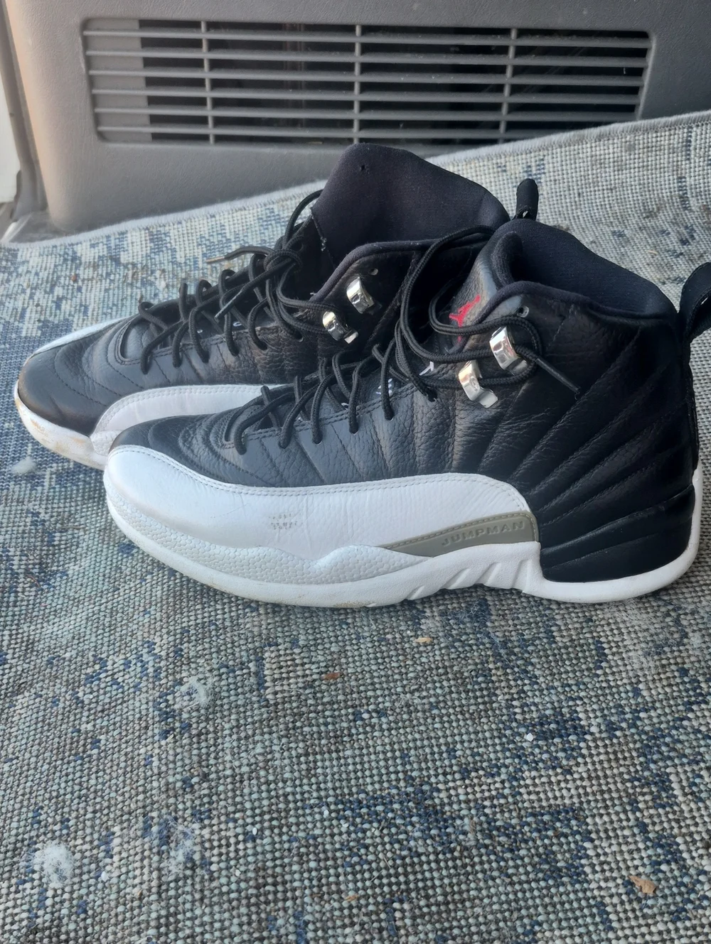 Jordan Men's Black and White High-Top Sneakers